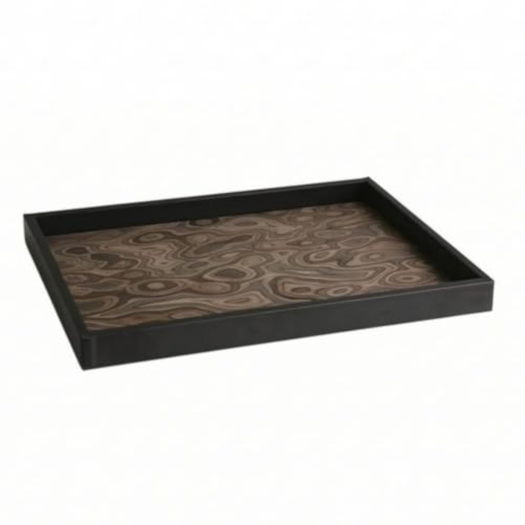 Easy to Clean Rectangular Decorative Tray, Large Rectangular Wood Tray